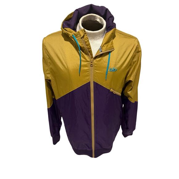 Vintage Nike 6.0 Windbreaker Jacket L Purple Yellow Retro Y2K Skate BMX Surf - Picture 1 of 10